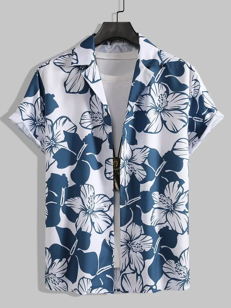Hawaiian style shirt men's loose short sleeve tops, 3d print tropical plant print beach vacation and weekend adventure shirt
Hawaiian style shirt men's loose short sleeve tops, 3d print tropical plant print beach vacation and weekend adventure shirt