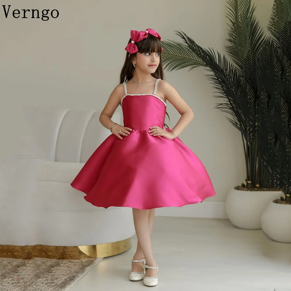 Verngo Hot Pink Satin Girl Flowers Dress Spaghetti Straps A Line Birthday Party Dress Pearls Tiered Prom Gowns Customized
Verngo Hot Pink Satin Girl Flowers Dress Spaghetti Straps A Line Birthday Party Dress Pearls Tiered Prom Gowns Customized