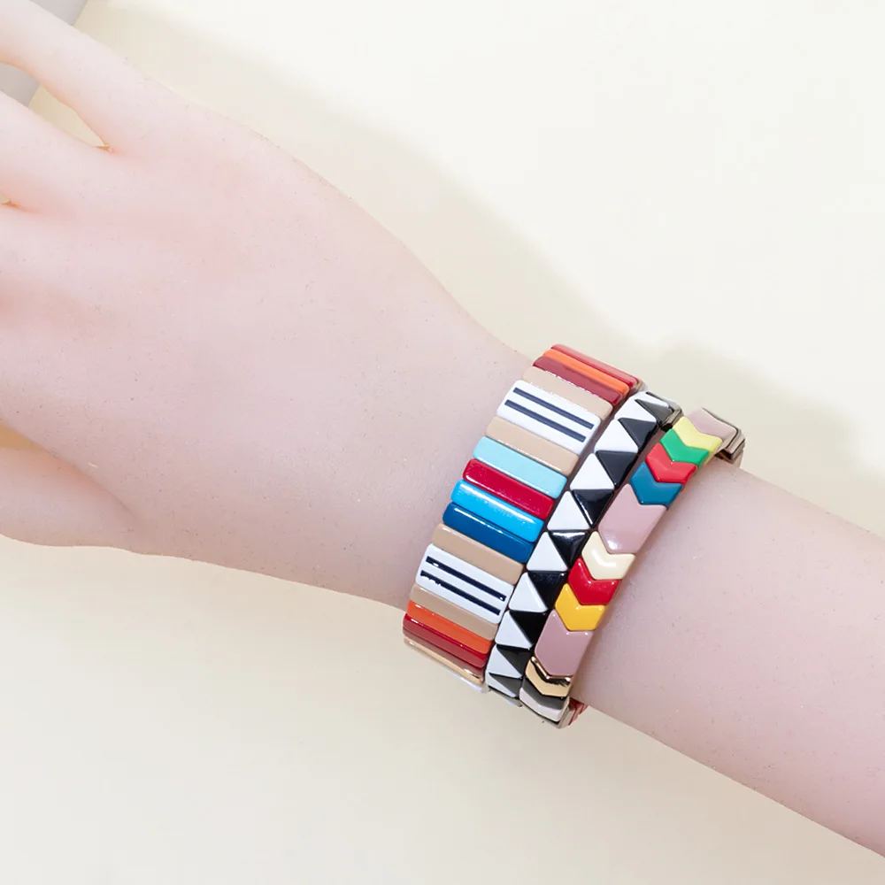 Stylish Striped Bohemian Bracelet Couples Matching Enamel Handmade Beaded Ethnic Style Stretch Bracelet Accessory Set
Stylish Striped Bohemian Bracelet Couples Matching Enamel Handmade Beaded Ethnic Style Stretch Bracelet Accessory Set
