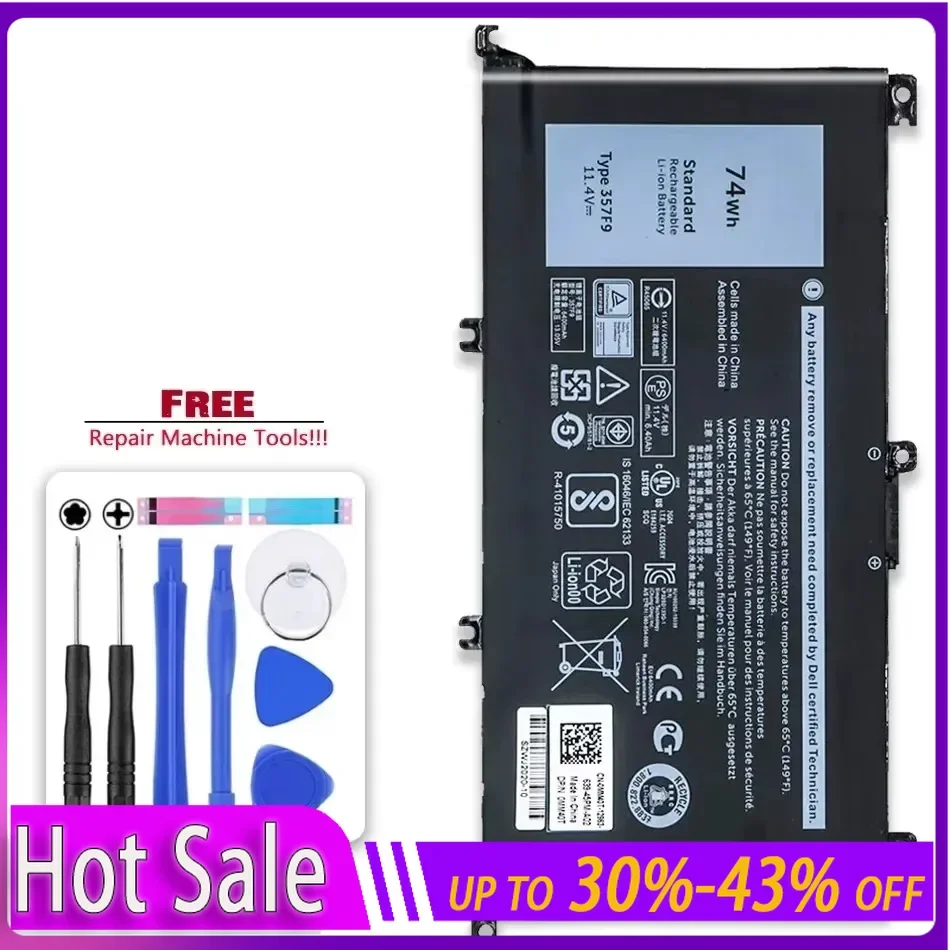 Notebook Battery 11.4V74WH For Dell Inspiron 15- 7000 7559 7557 7566 7567 5576 INS15PD-1548B INS15PD-1748B INS15PD-1848B 357F9
Notebook Battery 11.4V74WH For Dell Inspiron 15- 7000 7559 7557 7566 7567 5576 INS15PD-1548B INS15PD-1748B INS15PD-1848B 357F9