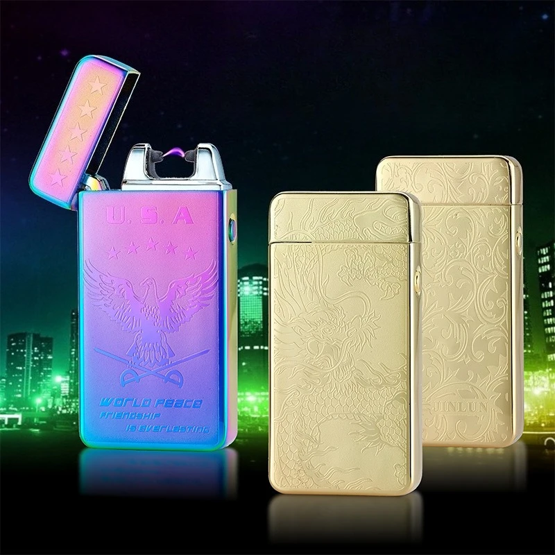 Outdoor Windproof Arc Pulse Lighter USB Charging Electroplating Process Metal Cigarette Lighter Cigarette Accessories Gift
Outdoor Windproof Arc Pulse Lighter USB Charging Electroplating Process Metal Cigarette Lighter Cigarette Accessories Gift