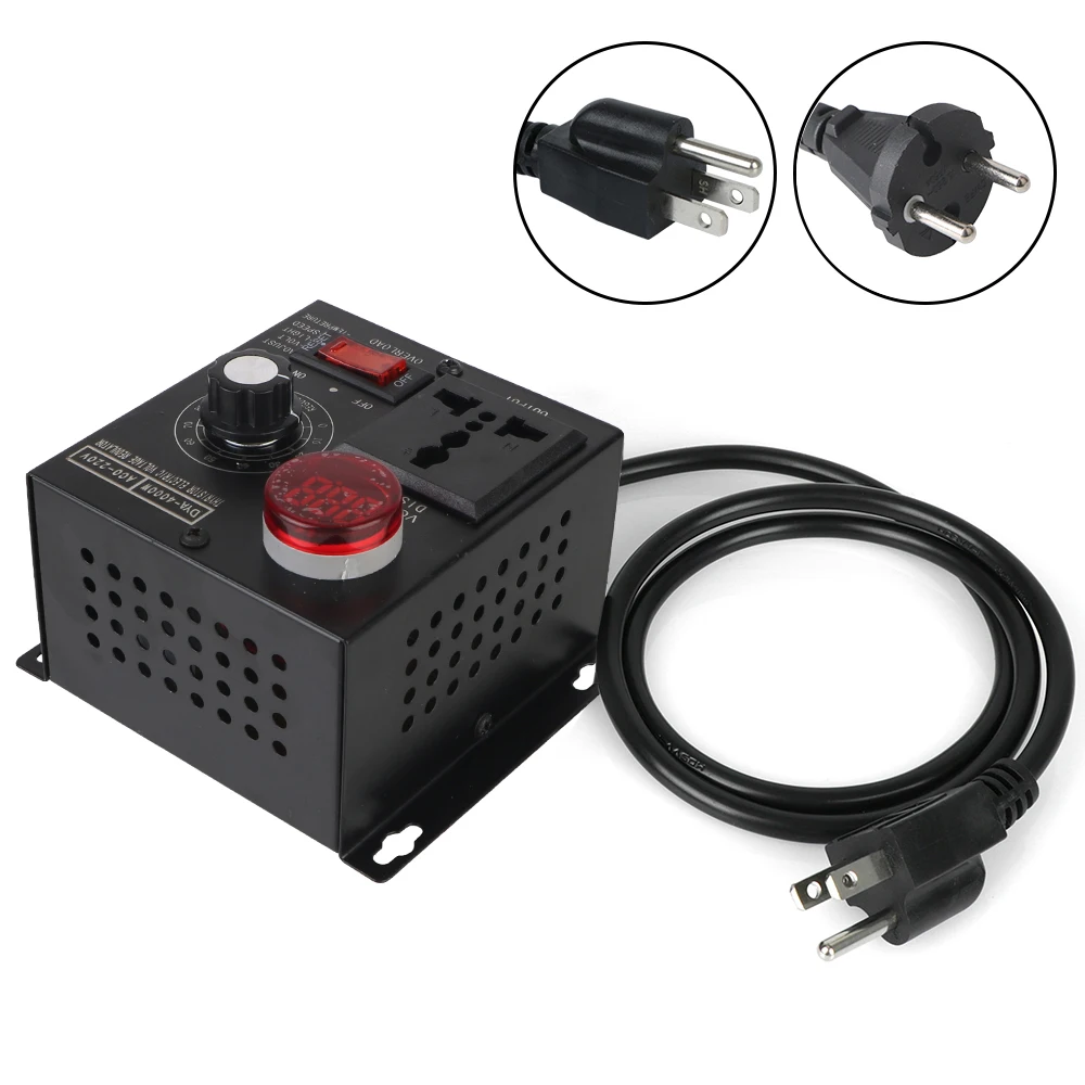 Компактный регулятор напряжения переменного тока 220В 4000Вт, силиконовый электронный контроллер переменного напряжения для управления скоростью освещения, температурой и напряжением.
Компактный регулятор напряжения переменного тока 220В 4000Вт, силиконовый электронный контроллер переменного напряжения для управления скоростью освещения, температурой и напряжением.