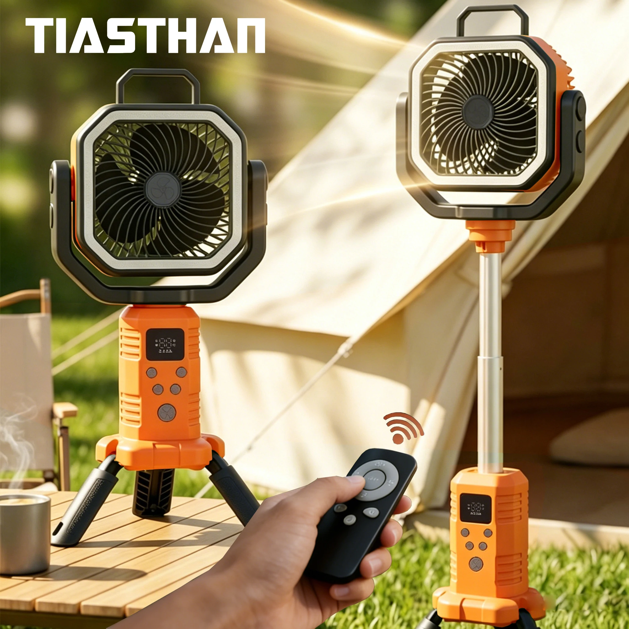 30000mAh Outdoor Tripod Camping Fan – Hook Included, Remote Control 3 Brightness LED Flood Lights USB Charging Portable Desk Fan
30000mAh Outdoor Tripod Camping Fan – Hook Included, Remote Control 3 Brightness LED Flood Lights USB Charging Portable Desk Fan