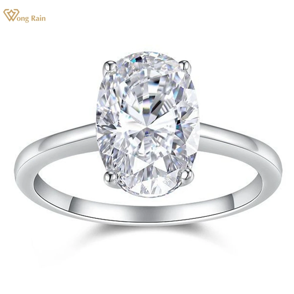 Wong Rain 925 Sterling Silver 3EX VVS1 D Oval Cut 8*12 MM Real Moissanite Diamonds Gems Wedding Engagement Rings Fine Jewelry
Wong Rain 925 Sterling Silver 3EX VVS1 D Oval Cut 8*12 MM Real Moissanite Diamonds Gems Wedding Engagement Rings Fine Jewelry