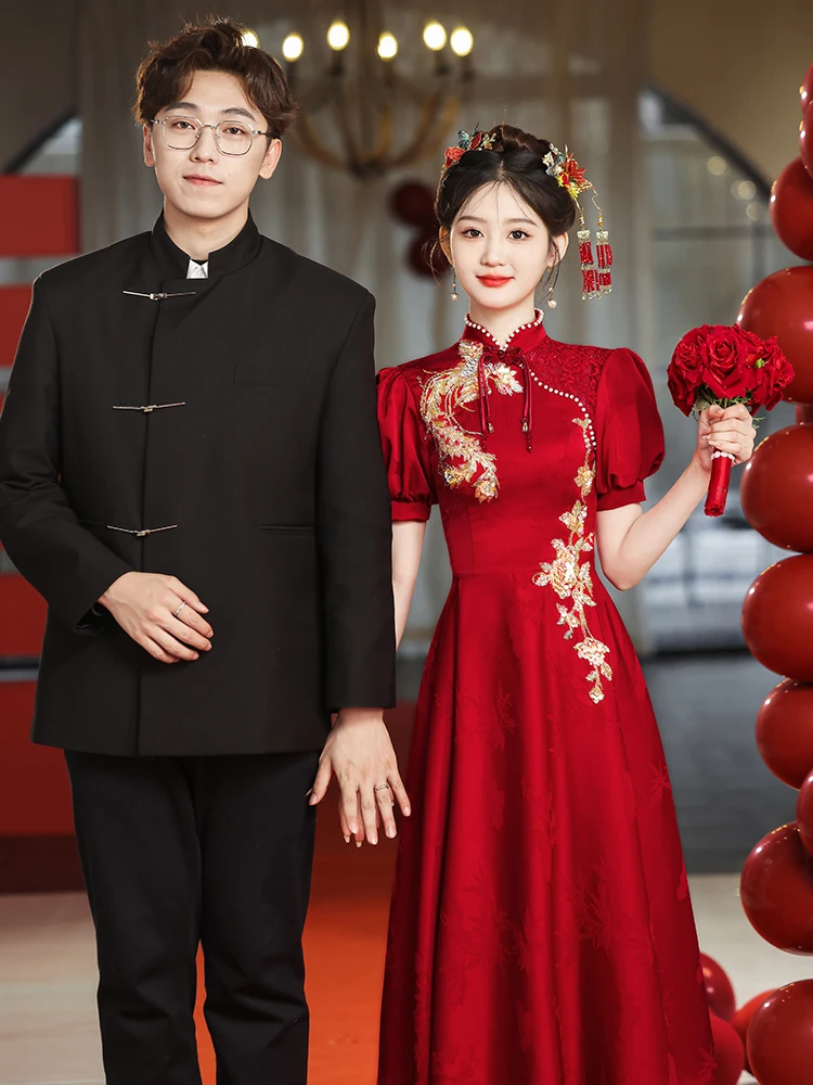 Red Embroidered Qipao Engagement Dr Midi Length A-Line Skirt Wedding Dr for ort Women Winter Season Vintage Sle
Red Embroidered Qipao Engagement Dr Midi Length A-Line Skirt Wedding Dr for ort Women Winter Season Vintage Sle