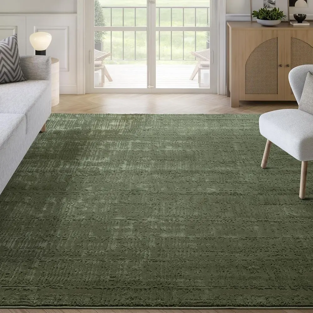 Luxurious Sage Green 9x12 Rug - Textured, Plush, Washable for Living and Bedroom
Luxurious Sage Green 9x12 Rug - Textured, Plush, Washable for Living and Bedroom