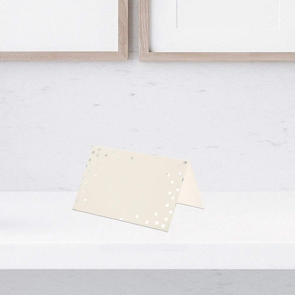 100Pcs Table Name Cards Dot Printing Wedding Place Cards Seating Table Signs for Weddings Birthdays Parties Wedding Seat Card
100Pcs Table Name Cards Dot Printing Wedding Place Cards Seating Table Signs for Weddings Birthdays Parties Wedding Seat Card