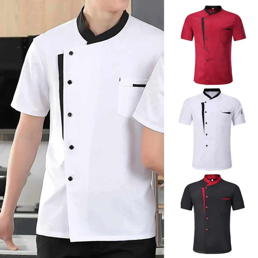 Chef Shirt Hat Apron Hotel Kitchen Chef Uniform Set with Stand Collar Apron Hat Short Sleeve Shirt for Restaurant Cooking 3pcs
Chef Shirt Hat Apron Hotel Kitchen Chef Uniform Set with Stand Collar Apron Hat Short Sleeve Shirt for Restaurant Cooking 3pcs