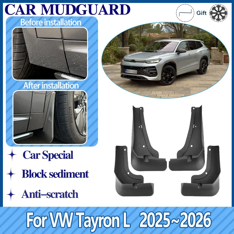 Аксессуары для Volkswagen VW Tayron L 2025 2026, брызговик, защита от брызг, защита от песка, брызговики, автомобильные аксессуары
Аксессуары для Volkswagen VW Tayron L 2025 2026, брызговик, защита от брызг, защита от песка, брызговики, автомобильные аксессуары