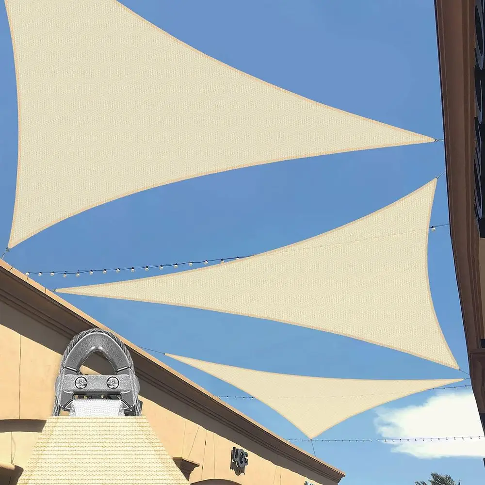 48' x 48' x 48' Beige Sun Shade Sail Super Ring e Shade Outdoor Cover Awning- 260 GSM Heavy Duty abric - Metal Wire Reinorcement
48' x 48' x 48' Beige Sun Shade Sail Super Ring e Shade Outdoor Cover Awning- 260 GSM Heavy Duty abric - Metal Wire Reinorcement