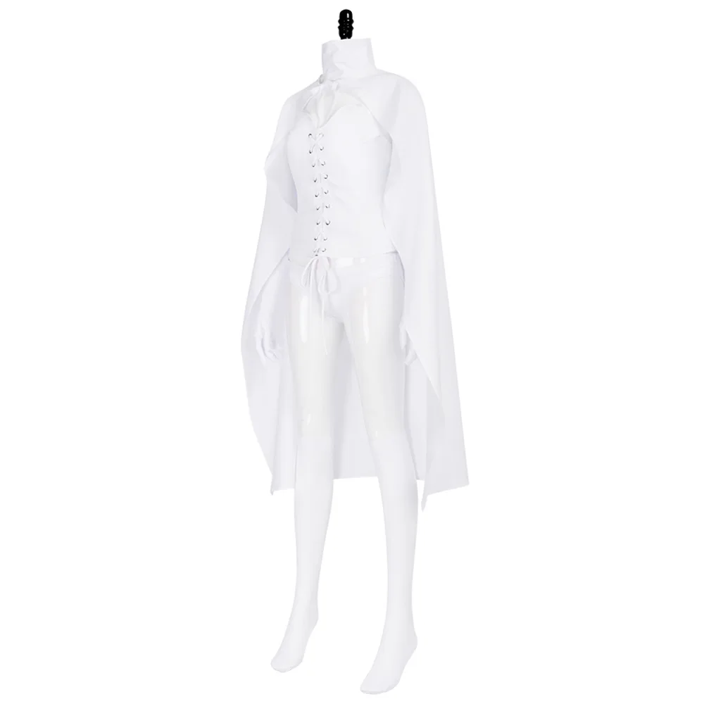 Emma Cosplay Grace Frost White Costume Movie Super Villain X Disguise Outfits Cloak Corsage Top Belt Set Halloween Party Suit 
Emma Cosplay Grace Frost White Costume Movie Super Villain X Disguise Outfits Cloak Corsage Top Belt Set Halloween Party Suit
