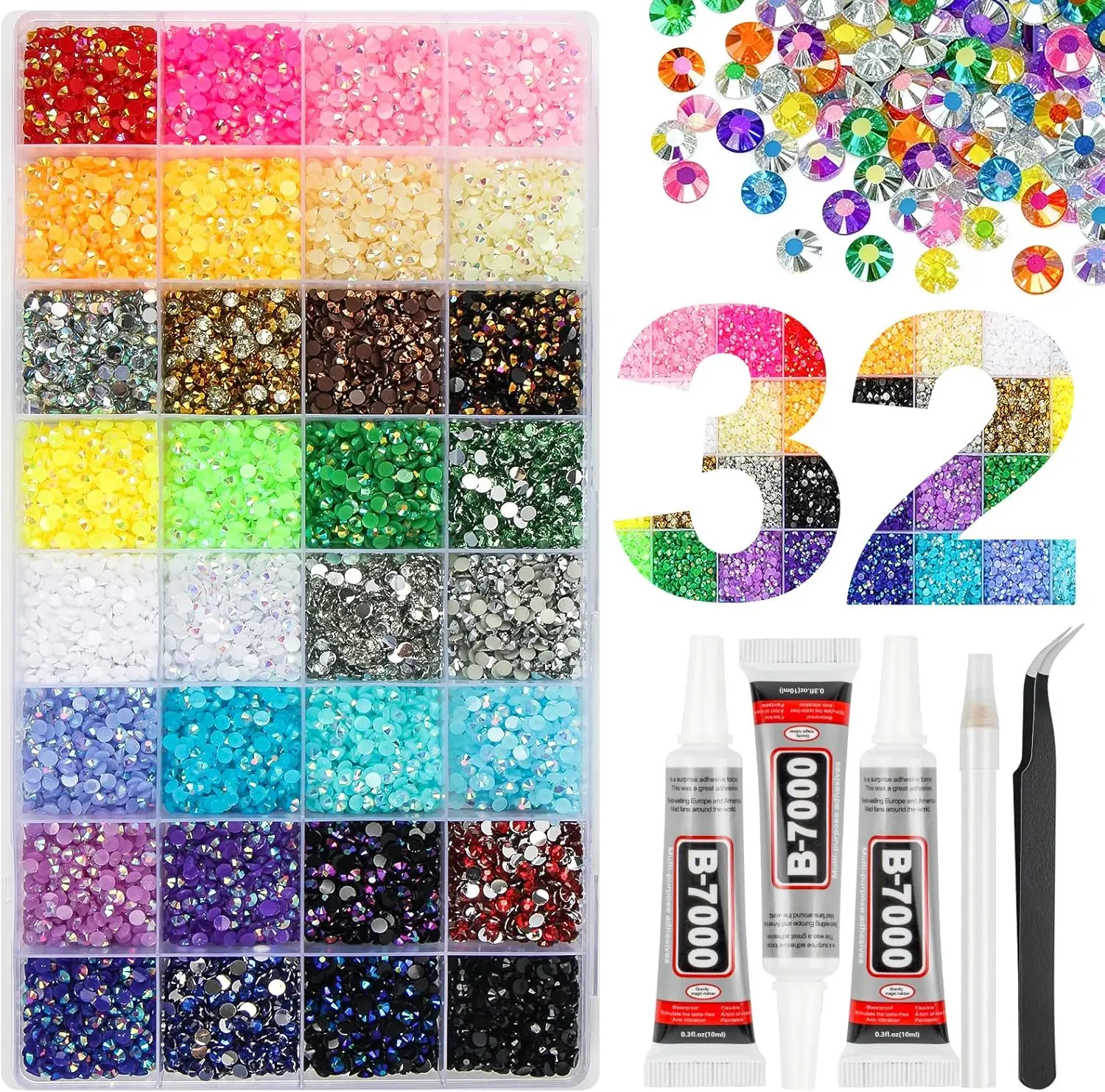 37000 шт. 32 цвета, 3 мм, разноцветные стразы из полимерной смолы с плоским дном для рукоделия и декоративных наборов
37000 шт. 32 цвета, 3 мм, разноцветные стразы из полимерной смолы с плоским дном для рукоделия и декоративных наборов