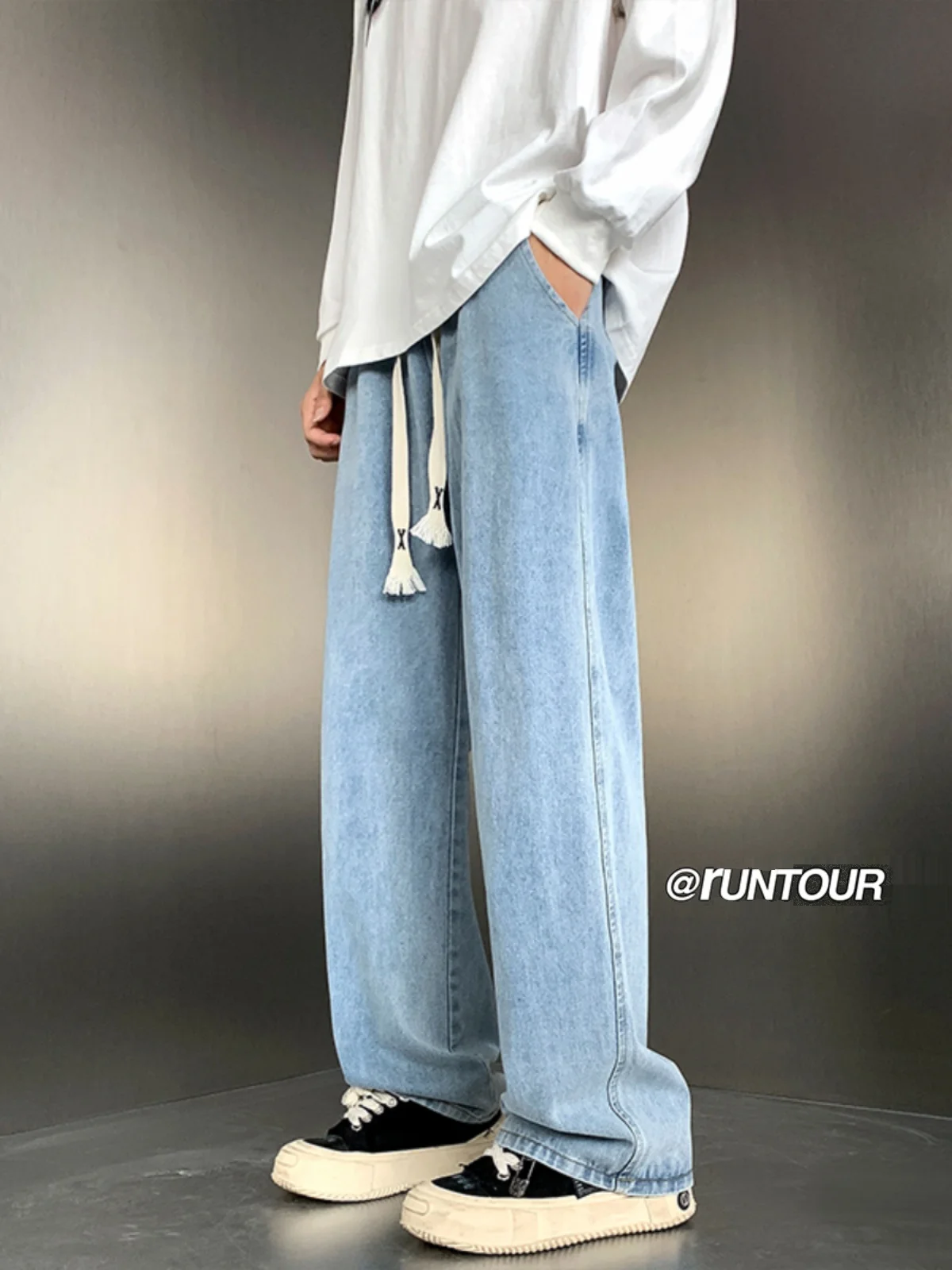 Retro Men's Jeans Loose Straight Leg Wide Leg Pants American High Street Trend Casual Long Trousers for Teenagers
Retro Men's Jeans Loose Straight Leg Wide Leg Pants American High Street Trend Casual Long Trousers for Teenagers