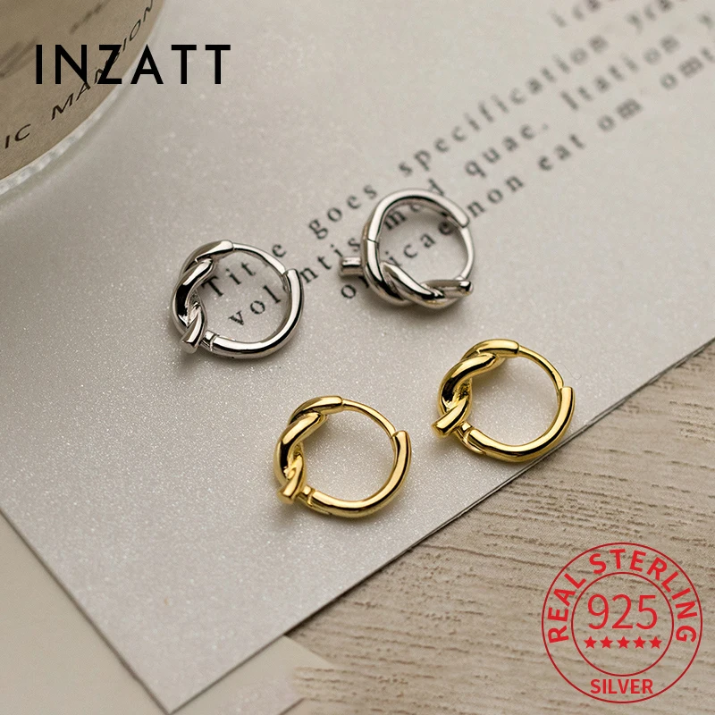 INZATT Real 925 Sterling Silve 18k Knot Huggies Hoop Earrings for Women Classic Fine Jewelry Minimalist Geometric Accessories
INZATT Real 925 Sterling Silve 18k Knot Huggies Hoop Earrings for Women Classic Fine Jewelry Minimalist Geometric Accessories