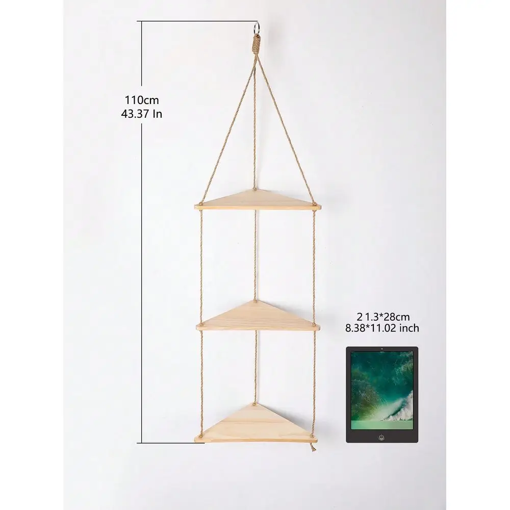 Bohemian Style Corner Hanging Storage Rack, Woven Rope Floating Shelf, Plant Display Rack, Suitable For Living Room, Bedroom, B
Bohemian Style Corner Hanging Storage Rack, Woven Rope Floating Shelf, Plant Display Rack, Suitable For Living Room, Bedroom, B