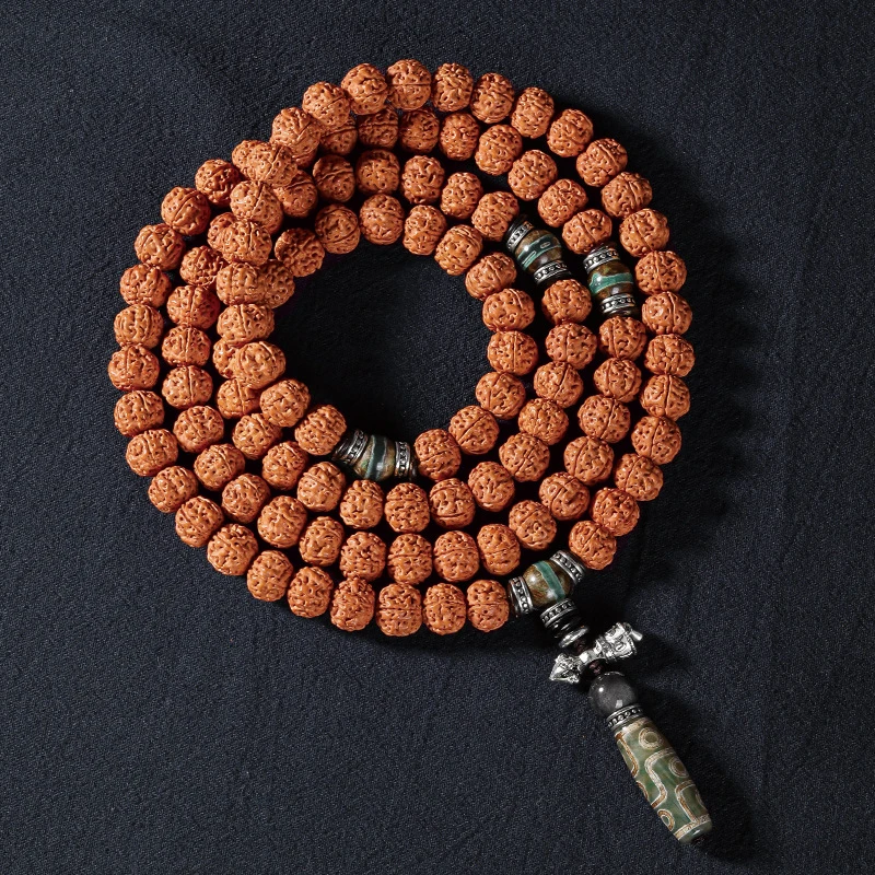 Authentic Indonesian small Rudraksha bracelet with 108 , men's Buddhist prayer beads, Bodhi seed necklace and hand ornament
Authentic Indonesian small Rudraksha bracelet with 108 , men's Buddhist prayer beads, Bodhi seed necklace and hand ornament
