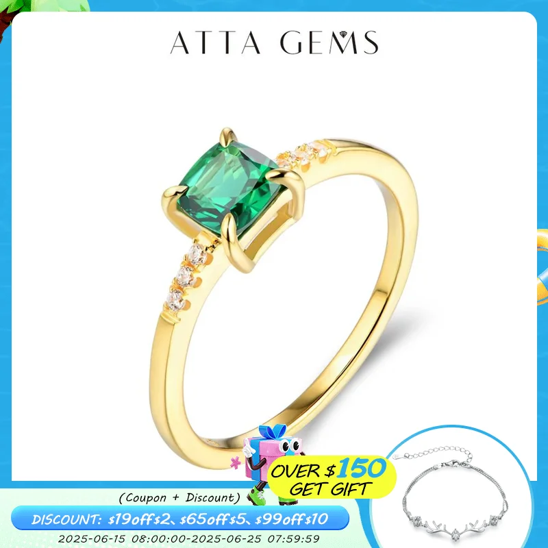 ATTAGEMS 100% 925 Sterling Silver 18K Yellow Plated Ring Emerald Gemstone Wedding Party Vintage For Women Fine Jewelry Wholesale
ATTAGEMS 100% 925 Sterling Silver 18K Yellow Plated Ring Emerald Gemstone Wedding Party Vintage For Women Fine Jewelry Wholesale