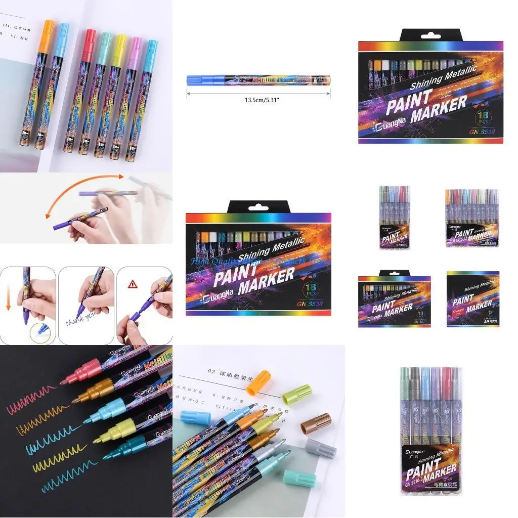 U2JE Cool Metallic Markers Amateurs and Professional Coloring Colored Permanent Marker Pens for Kids
U2JE Cool Metallic Markers Amateurs and Professional Coloring Colored Permanent Marker Pens for Kids