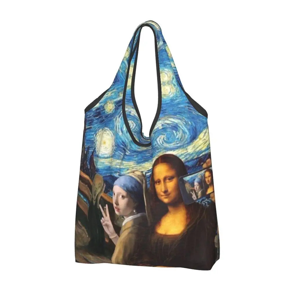 2025 New Style Custom Reusable Girl With A Pearl Earring Shopping Bag Women Tote Bag Portable Vincent Van Gogh Painting Grocerie
2025 New Style Custom Reusable Girl With A Pearl Earring Shopping Bag Women Tote Bag Portable Vincent Van Gogh Painting Grocerie