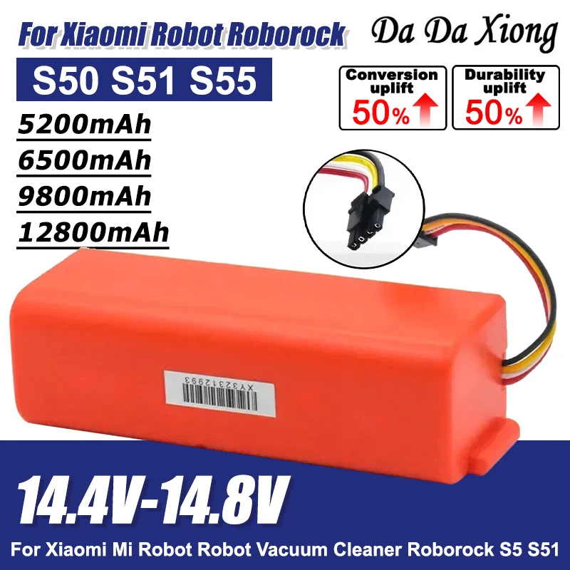 NEW 14.4V Li-ion Battery Robotic Vacuum Cleaner Replacement Battery For Xiaomi Robot Roborock S50 S51 S55 Accessory Spare
NEW 14.4V Li-ion Battery Robotic Vacuum Cleaner Replacement Battery For Xiaomi Robot Roborock S50 S51 S55 Accessory Spare