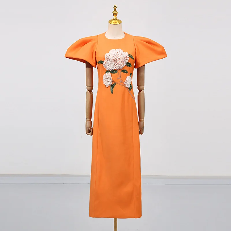 Ele Faionable Australian Station High-End Feeling Beaded Flower Bubble Sve Slit Dr Vintage Sle Polyester Long D...
Ele Faionable Australian Station High-End Feeling Beaded Flower Bubble Sve Slit Dr Vintage Sle Polyester Long D...