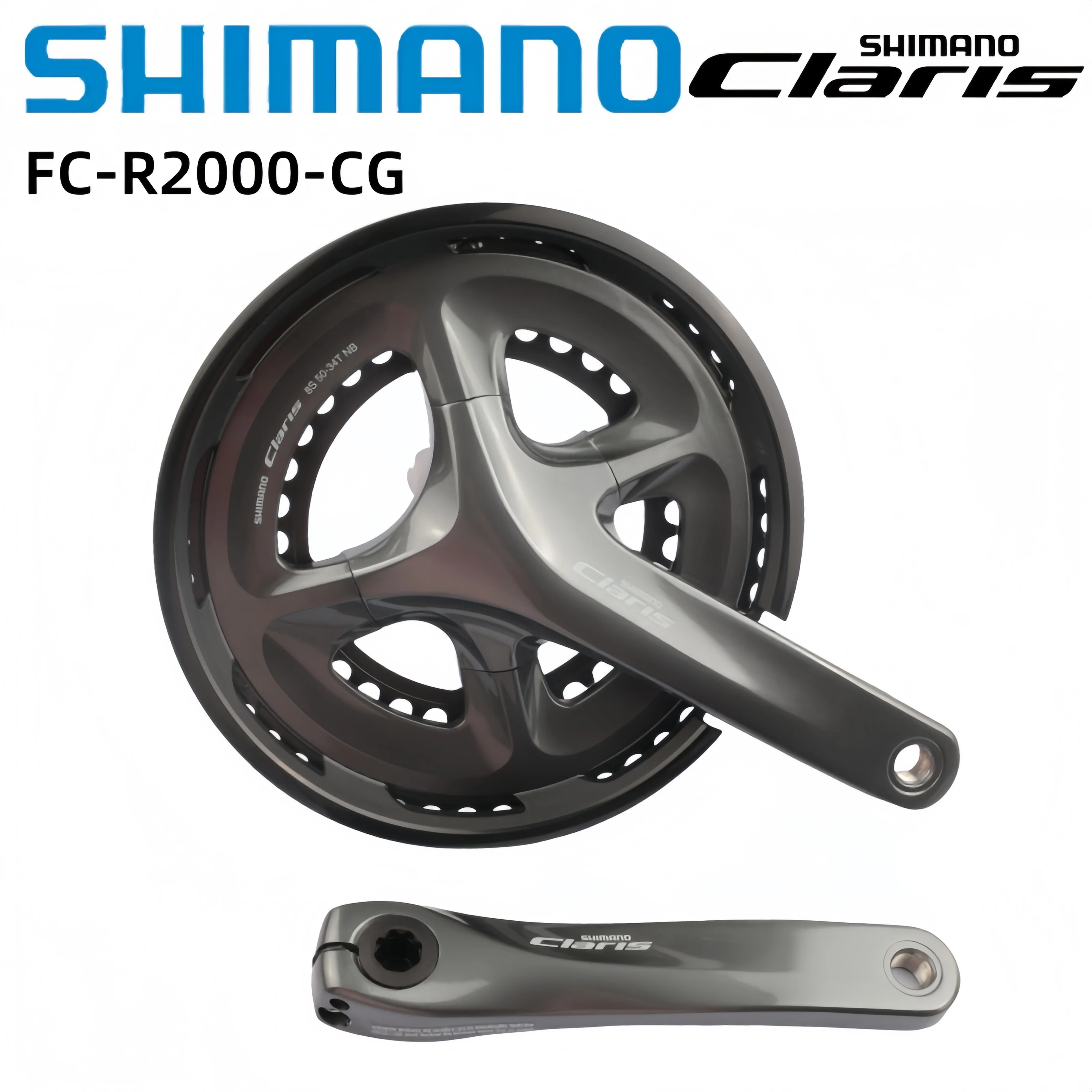Shimano Claris Series FC-R2000-CG Crankset With Chain Guard Disc 2x8 Speed 170mm 50-34T For Road Bike Original Shimano
Shimano Claris Series FC-R2000-CG Crankset With Chain Guard Disc 2x8 Speed 170mm 50-34T For Road Bike Original Shimano