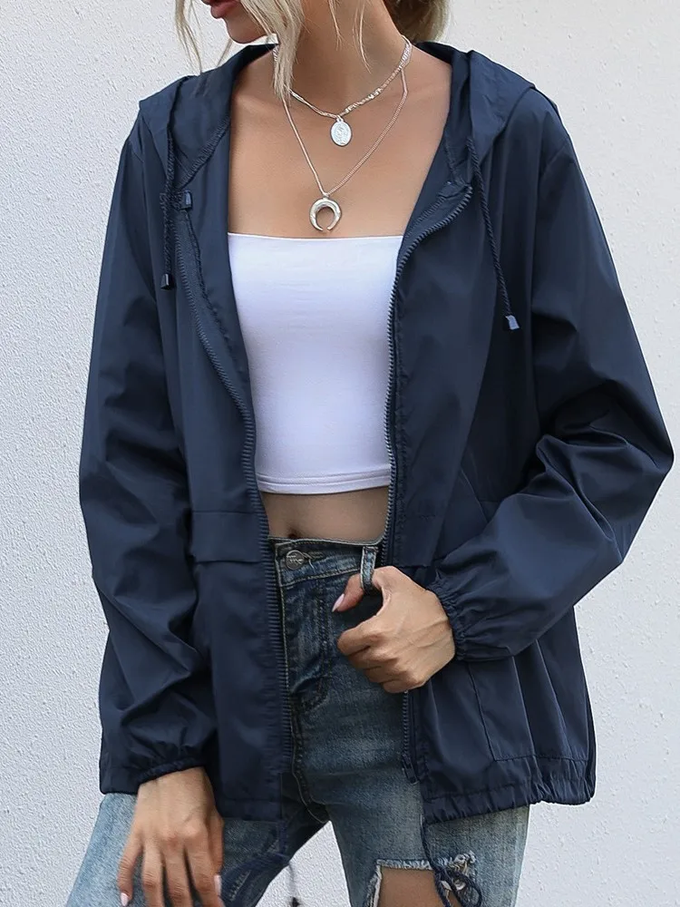 Women's Cycling Weatherproof Hooded Jacket Coat Fashion Casual Pocket Loose Zipper Ladies Sweatshirt Hoodie Jacket 2025
Women's Cycling Weatherproof Hooded Jacket Coat Fashion Casual Pocket Loose Zipper Ladies Sweatshirt Hoodie Jacket 2025