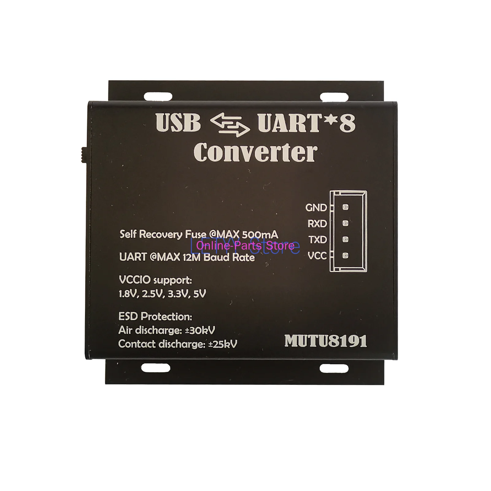 USB-8-канальный модуль последовательного порта TTL CH348Q Многоканальная плата расширения 1,8 В типа C к TTL MUTU8191
USB-8-канальный модуль последовательного порта TTL CH348Q Многоканальная плата расширения 1,8 В типа C к TTL MUTU8191