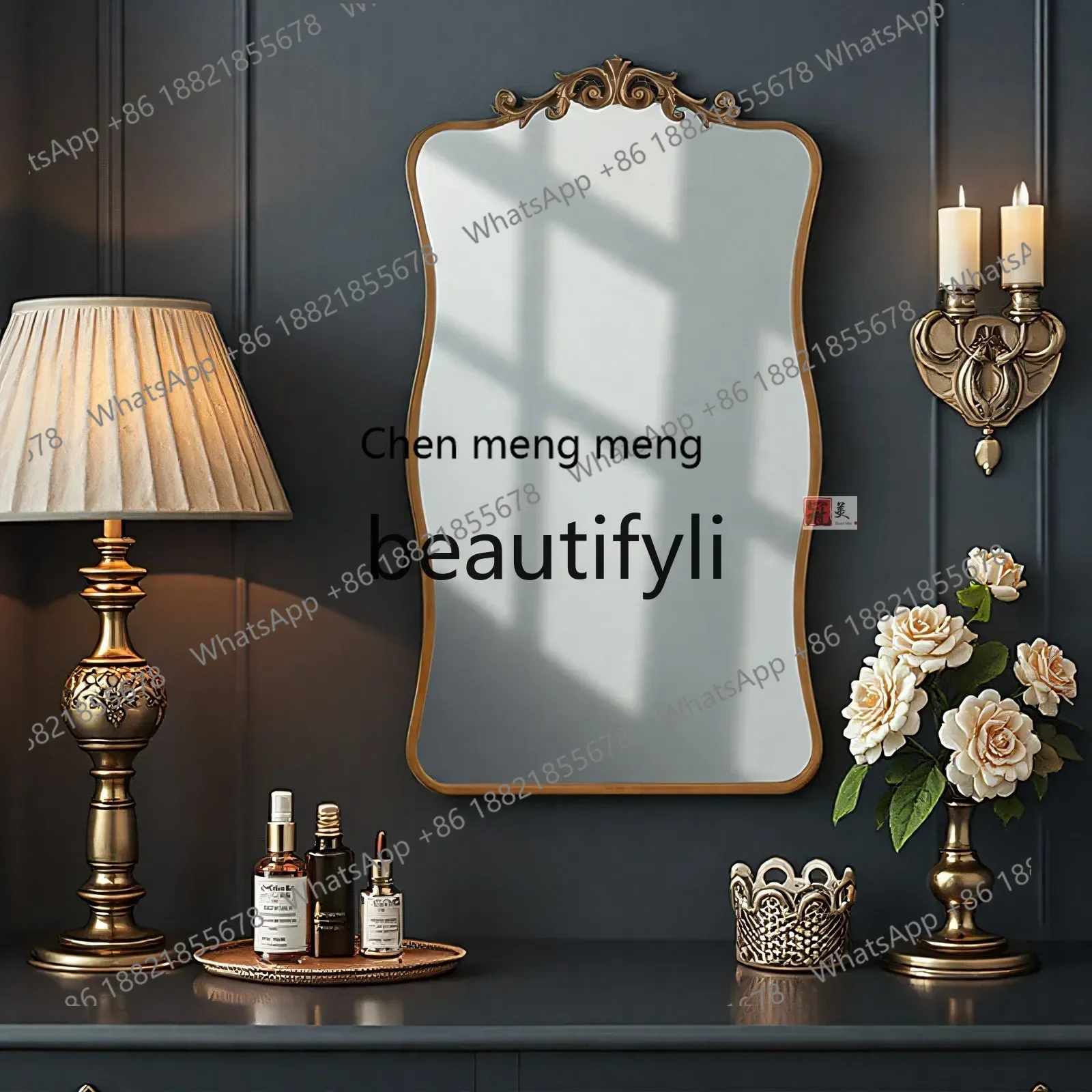 SS S7486 French carved retro makeup mirror American fireplace decorative mirror European wall wall bathroom mirror
SS S7486 French carved retro makeup mirror American fireplace decorative mirror European wall wall bathroom mirror