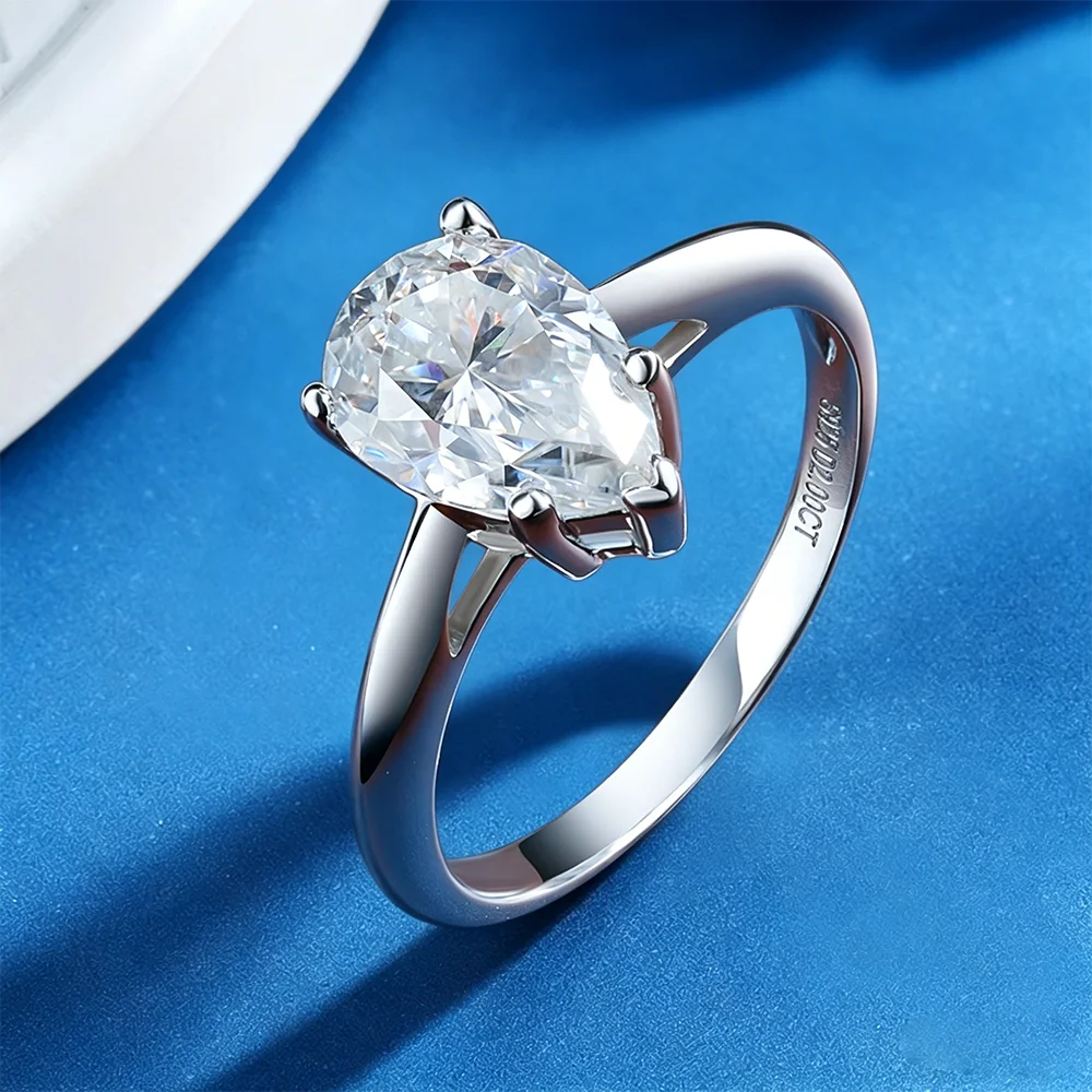 HORRIPAL 2CT Pear Cut Moissanite Ring with GRA Certified 925 Sterling Silver for Women Anniversary Band Luxury Fine Jewelry Sale
HORRIPAL 2CT Pear Cut Moissanite Ring with GRA Certified 925 Sterling Silver for Women Anniversary Band Luxury Fine Jewelry Sale