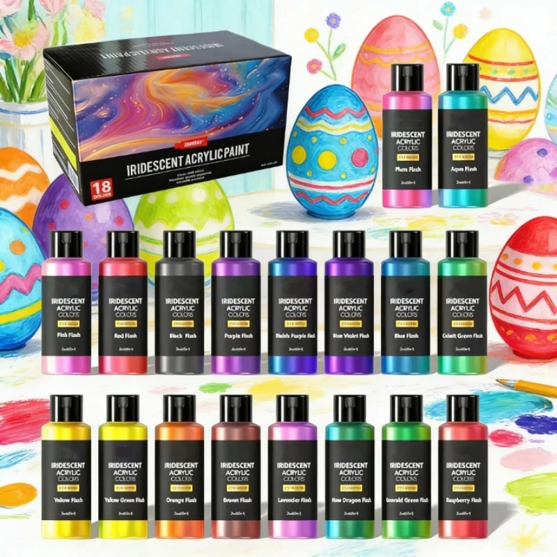 Набор акриловых красок «Радуга», 18 цветов, 60 мл, для декора пасхальных яиц, поделок и творчества, яркие, нетоксичные
Набор акриловых красок «Радуга», 18 цветов, 60 мл, для декора пасхальных яиц, поделок и творчества, яркие, нетоксичные