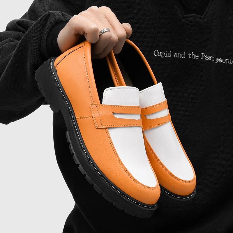 Mens Loafers 2026 Spring Color Blocked Thick Soled Comfortable Business Party Formal Shoes
Mens Loafers 2026 Spring Color Blocked Thick Soled Comfortable Business Party Formal Shoes