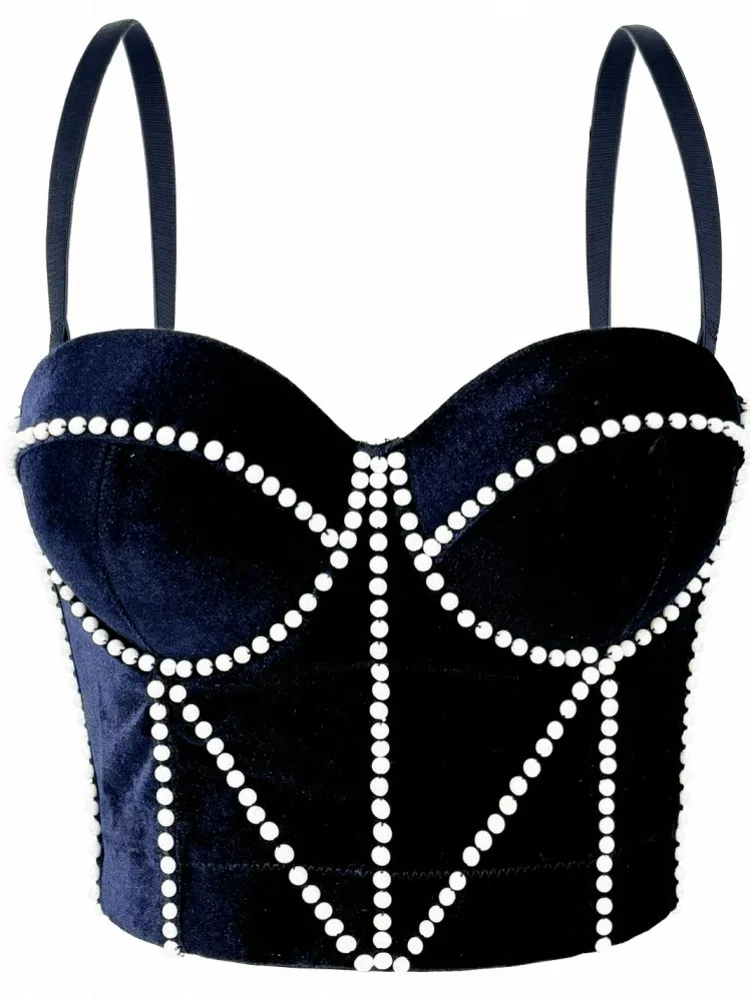 Женский корсет с бусинами, топ, женские майки для ночного клуба, жемчуг, короткая грудь, сексуальный камзол Mujer, нижнее белье, бюстгальтер-труба, Debardeur
Женский корсет с бусинами, топ, женские майки для ночного клуба, жемчуг, короткая грудь, сексуальный камзол Mujer, нижнее белье, бюстгальтер-труба, Debardeur