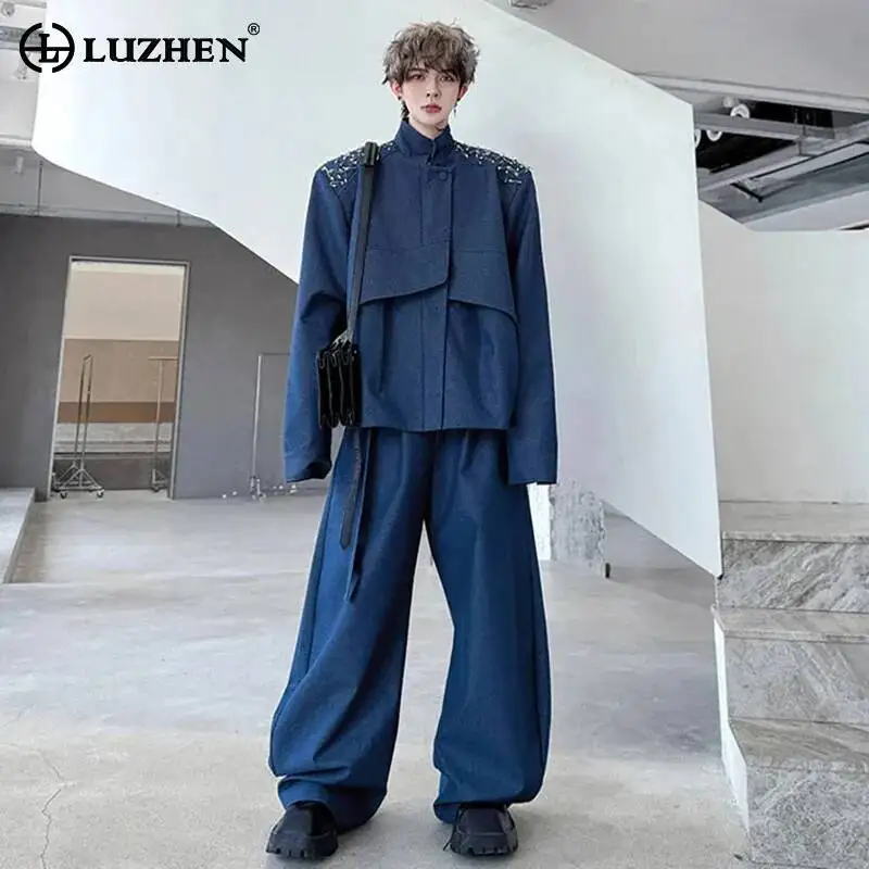LUZHEN Men Fashion Autumn Niche 2025 Two-piece Metal Sets Pin Decorate Patchwork Design Casual Jacket Straight Tube Pants JY7153
LUZHEN Men Fashion Autumn Niche 2025 Two-piece Metal Sets Pin Decorate Patchwork Design Casual Jacket Straight Tube Pants JY7153
