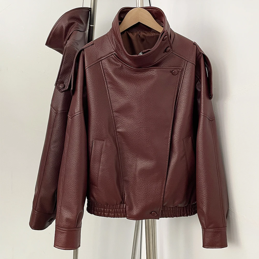 Women Jacket PU Jacket Fashion Pebble Motorcycle Style Fall Personality New Fake Leather Coat Faux Leather Jacket Short Fur Coat
Women Jacket PU Jacket Fashion Pebble Motorcycle Style Fall Personality New Fake Leather Coat Faux Leather Jacket Short Fur Coat