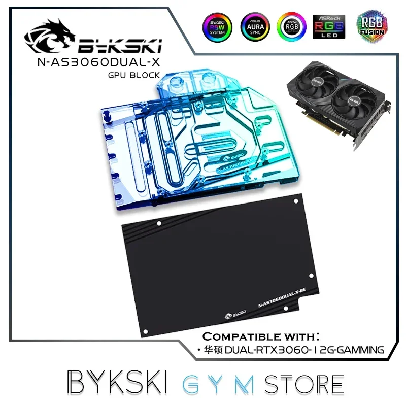 Bykski GPU Water Block For Asus Dual RTX 3060 12G Gaming Card ,Full Coverage /With backplate/Copper Radiator N-AS3060DUAL-X
Bykski GPU Water Block For Asus Dual RTX 3060 12G Gaming Card ,Full Coverage /With backplate/Copper Radiator N-AS3060DUAL-X