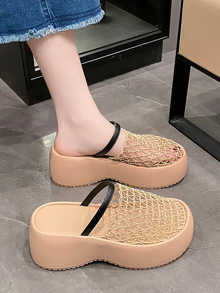 2026 Summer Fashion Design Breathable Mesh Upgraded Slippers Thick Bottom Platform Slip-On Sandals Open Toe Outdoor Wear
2026 Summer Fashion Design Breathable Mesh Upgraded Slippers Thick Bottom Platform Slip-On Sandals Open Toe Outdoor Wear