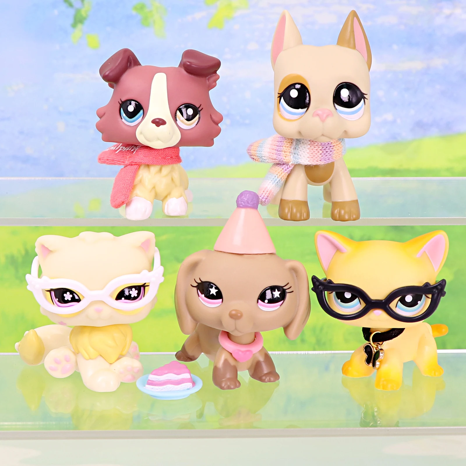 5 pcs Minilpsshop Pet Shop Bobble Head Toys Collie Great Dane Persian Cat Dachshund Shorthair Cat Transparent Connector for Lps
5 pcs Minilpsshop Pet Shop Bobble Head Toys Collie Great Dane Persian Cat Dachshund Shorthair Cat Transparent Connector for Lps