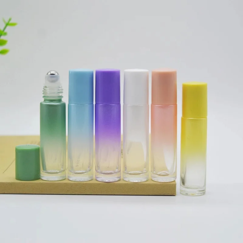 10Pcs 10ml Gradient Color Roller Bottle Glass Roll-on Bottle with Stainless Steel Roller Ball for Essential Oil Perfume
10Pcs 10ml Gradient Color Roller Bottle Glass Roll-on Bottle with Stainless Steel Roller Ball for Essential Oil Perfume