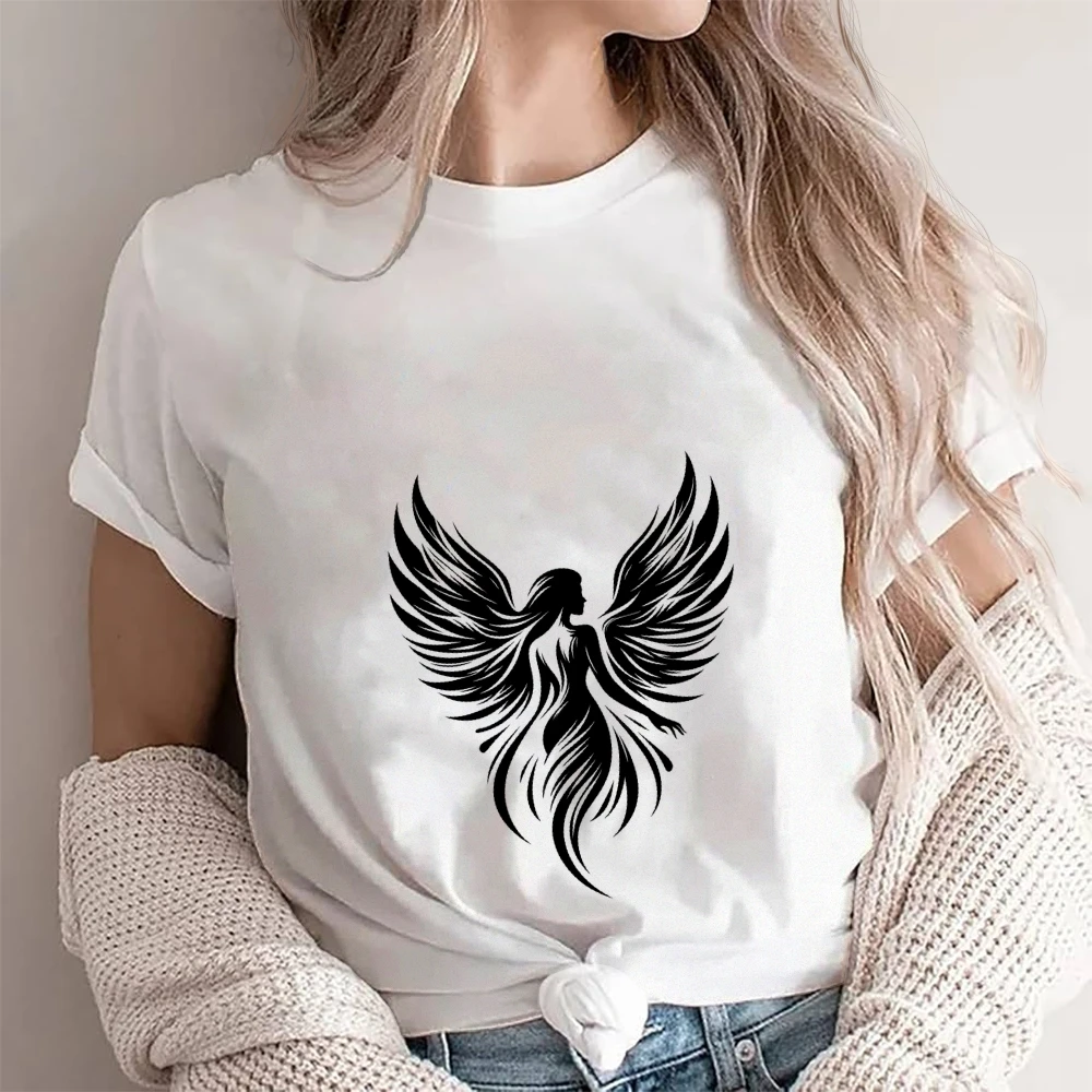 Angel Retro Niche Women's Oversized Y2K Graphic Tee | Hand-Painted Art Korean Style | 2025 Summer Cool T-shirt
Angel Retro Niche Women's Oversized Y2K Graphic Tee | Hand-Painted Art Korean Style | 2025 Summer Cool T-shirt