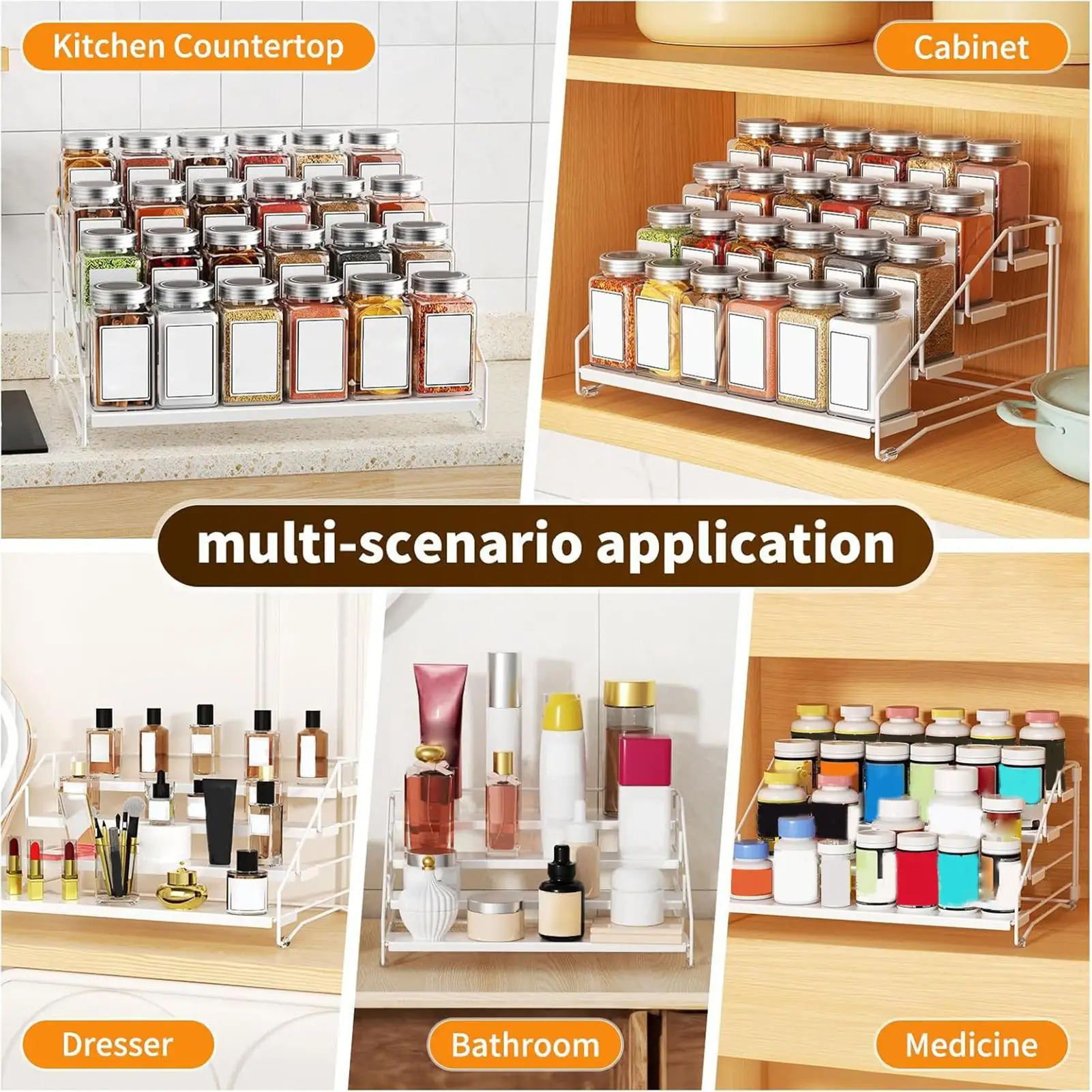 Seasoning Organizer Adjustable Expandable Shelf Container Display Storage For Home Pantry Cabinet Counter Jar Seasoning Food
Seasoning Organizer Adjustable Expandable Shelf Container Display Storage For Home Pantry Cabinet Counter Jar Seasoning Food