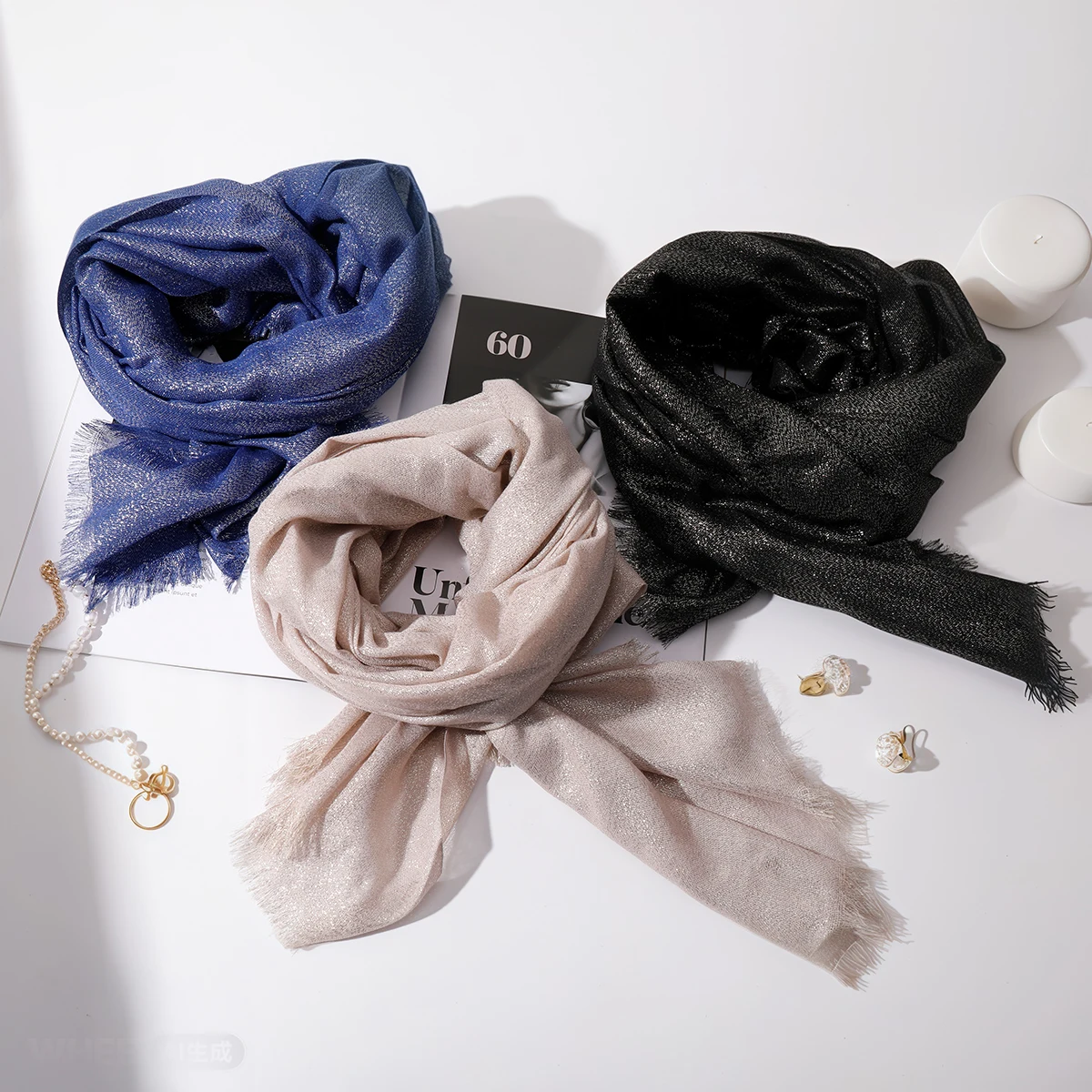 Women's solid color tassel lightweight long scarf, elegant evening dress scarf, breathable multifunctional sunscreen accessory
Women's solid color tassel lightweight long scarf, elegant evening dress scarf, breathable multifunctional sunscreen accessory