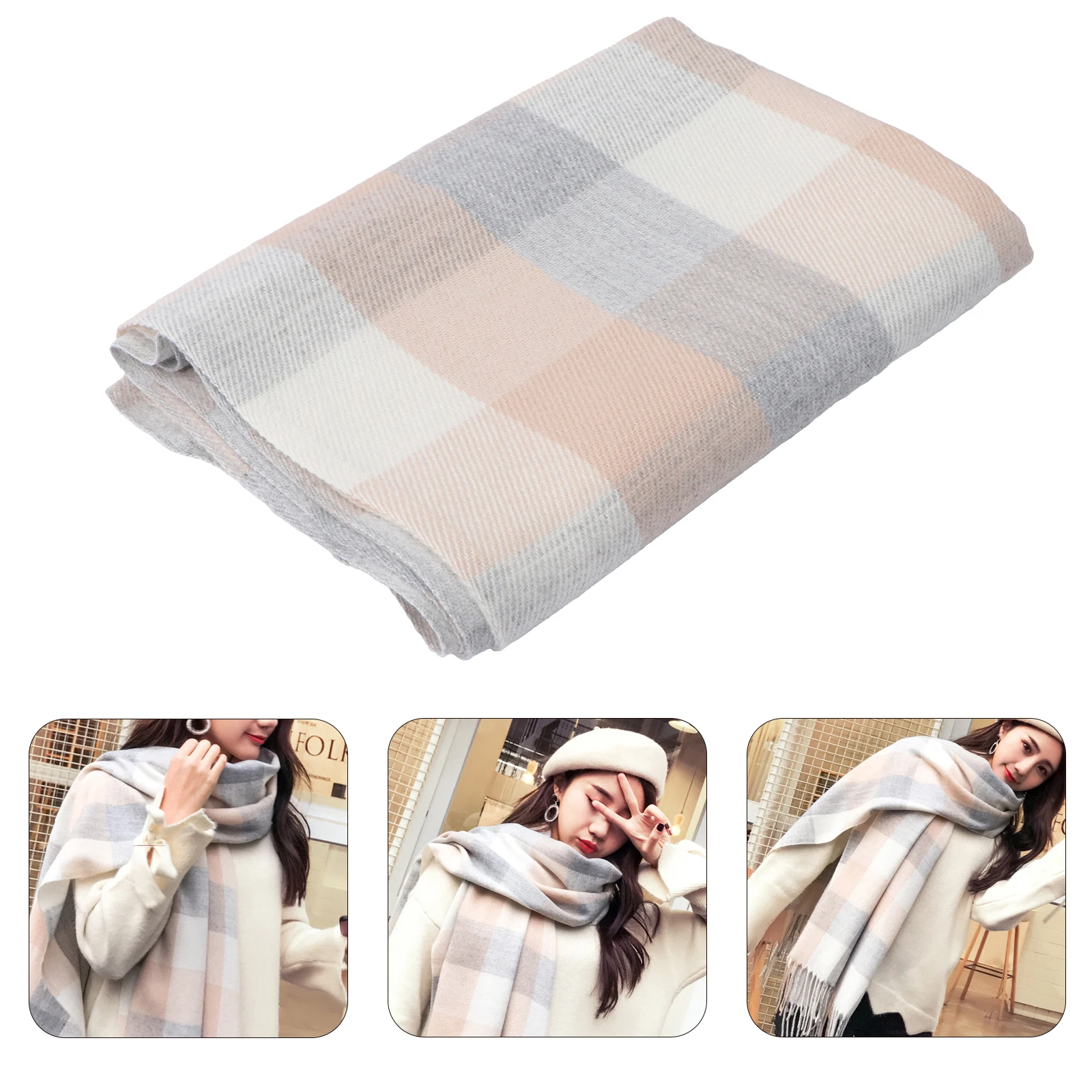 Plaid Scarf Winter Shawl Imitation Cashmere Oversize Wrap Blanket Women Poncho Cape Large Size Multi Functional Outdoor Skiing
Plaid Scarf Winter Shawl Imitation Cashmere Oversize Wrap Blanket Women Poncho Cape Large Size Multi Functional Outdoor Skiing