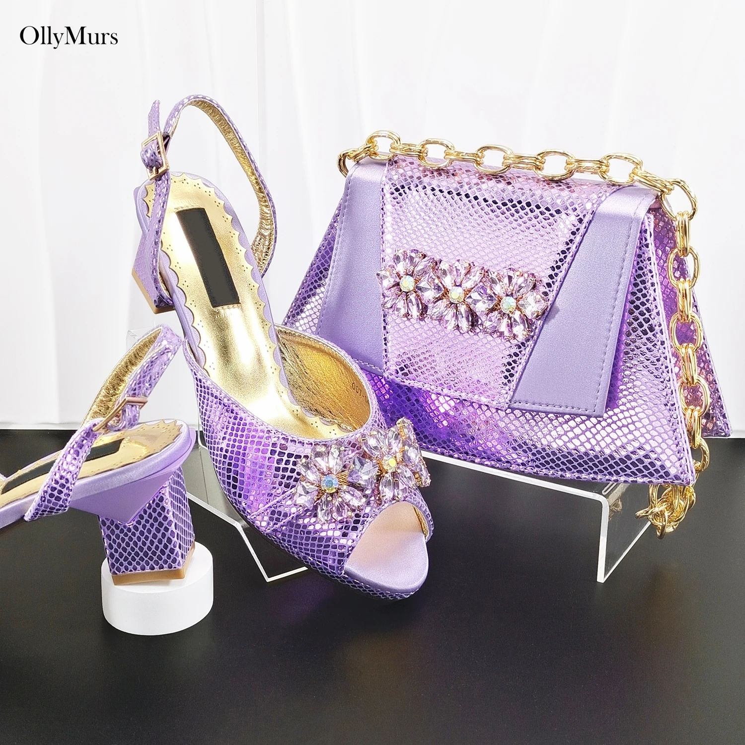 High Quality Elegant Women Sandals Shoes And Purse Matching Set Hot Sale Rhinestone High Heels Shoes And Bag Set For Wedding
High Quality Elegant Women Sandals Shoes And Purse Matching Set Hot Sale Rhinestone High Heels Shoes And Bag Set For Wedding