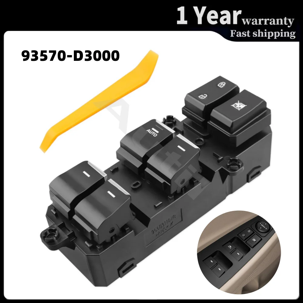 Front Left Driver Master Power Window Control Switch AUTO for Hyundai Tucson 2016 2017 2018 Replace 93570-D3000 93570-D30004X
Front Left Driver Master Power Window Control Switch AUTO for Hyundai Tucson 2016 2017 2018 Replace 93570-D3000 93570-D30004X