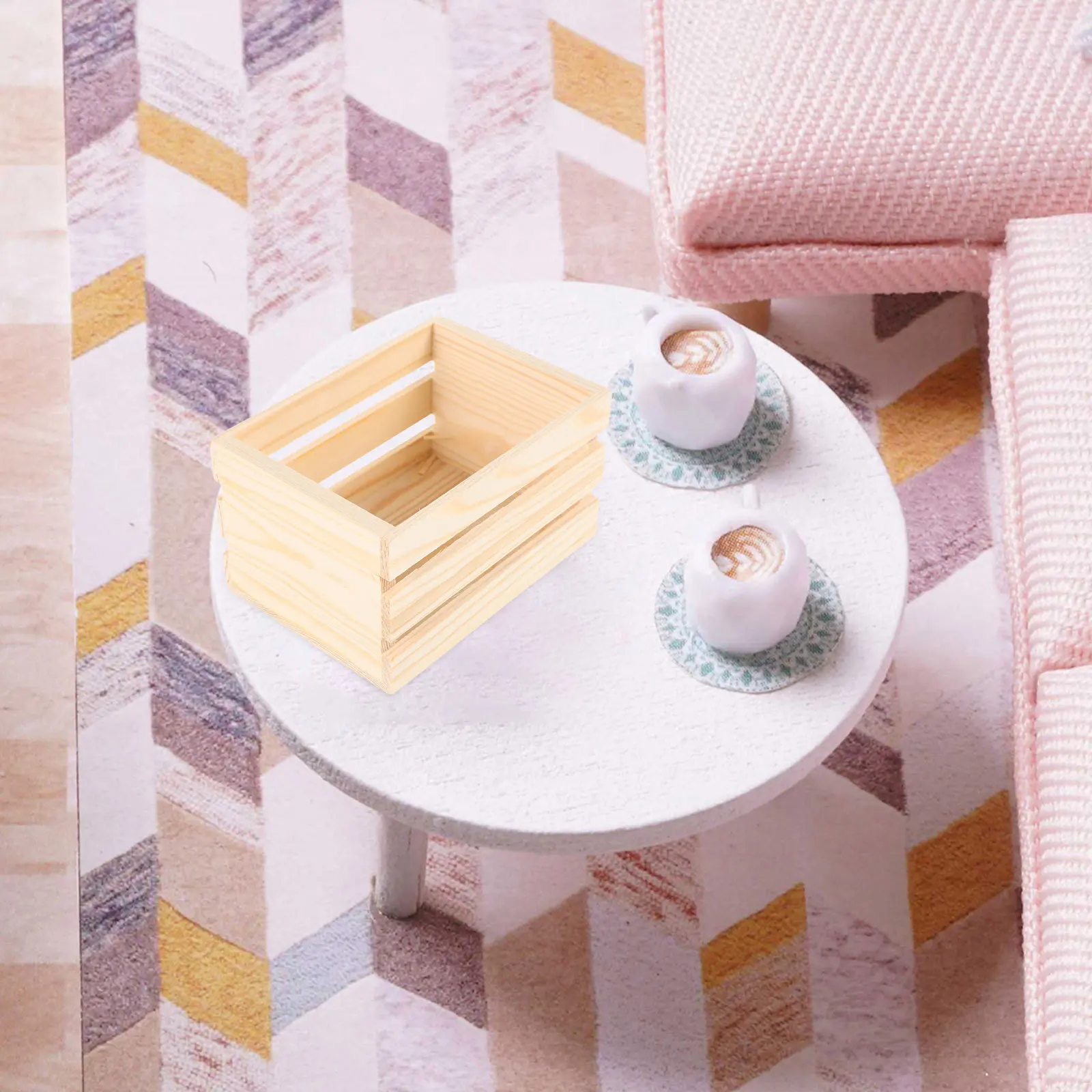 Miniature Wooden Milk Crate Small Fruit Basket for Dollhouse Fairy Garden Accessories Micro Landscape Decoration
Miniature Wooden Milk Crate Small Fruit Basket for Dollhouse Fairy Garden Accessories Micro Landscape Decoration