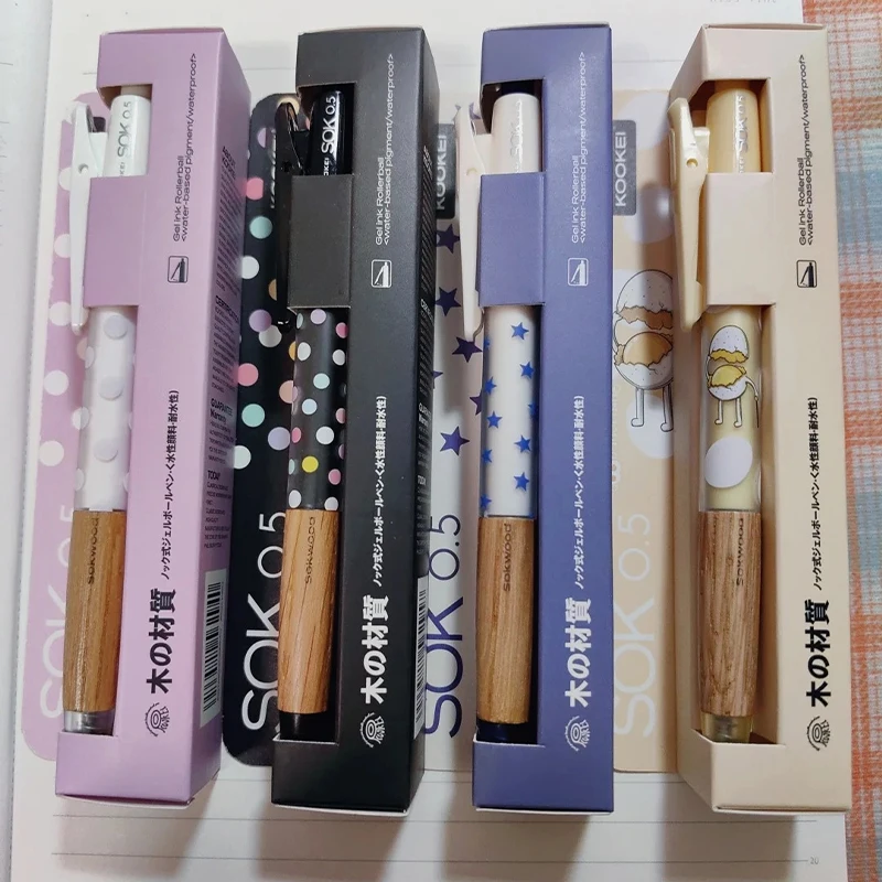 KOOKEI Wooden Grip Gel Pen 0.5mm ST Tip Water-resistant Black Ink Kawaii Polka Dot Smooth Writing Daily Study Student Stationery
KOOKEI Wooden Grip Gel Pen 0.5mm ST Tip Water-resistant Black Ink Kawaii Polka Dot Smooth Writing Daily Study Student Stationery