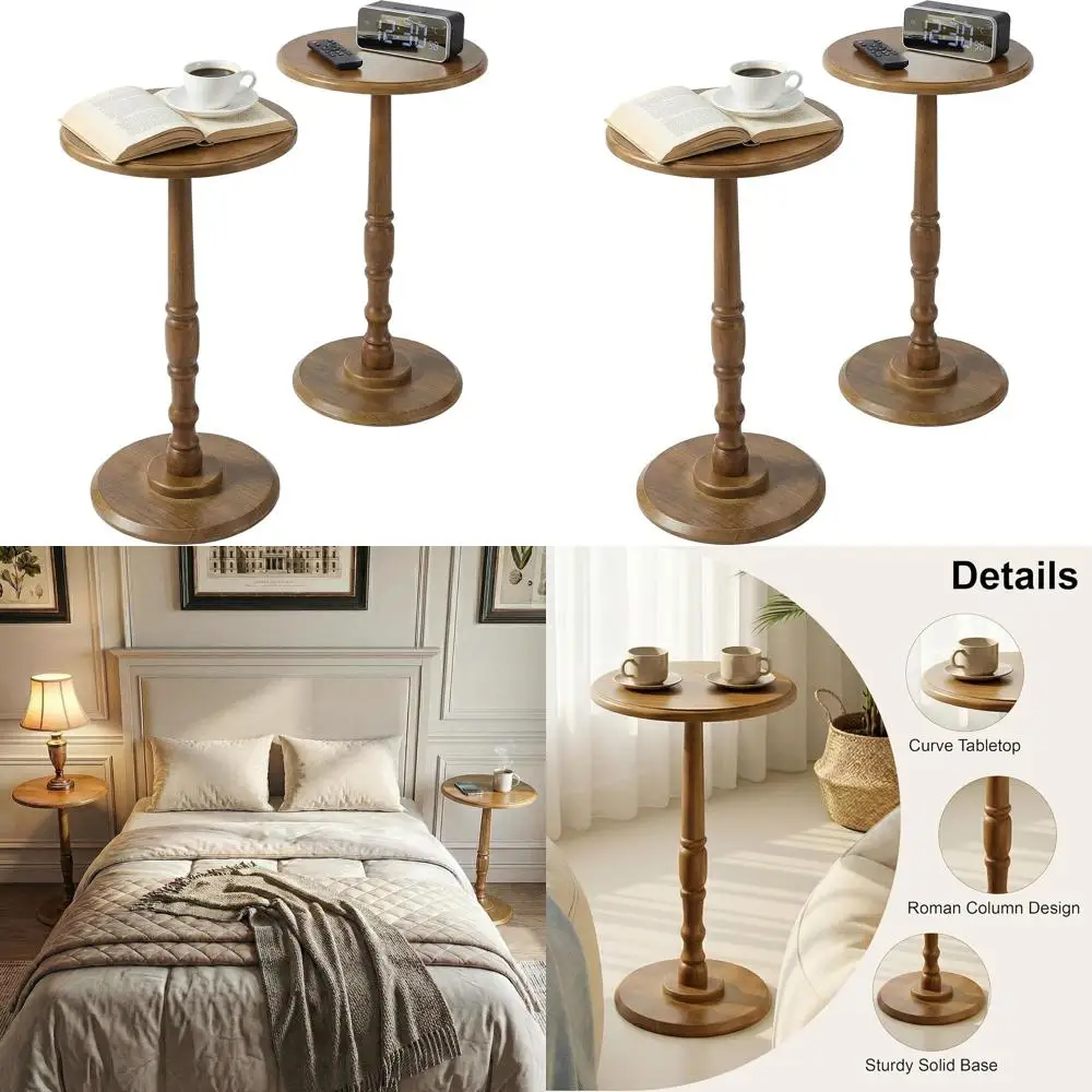 Compact Living Room Furniture: Round Wooden Side Table Set for Small Spaces, Accent Coffee Table, Bean Bag, Sofa Couch
Compact Living Room Furniture: Round Wooden Side Table Set for Small Spaces, Accent Coffee Table, Bean Bag, Sofa Couch