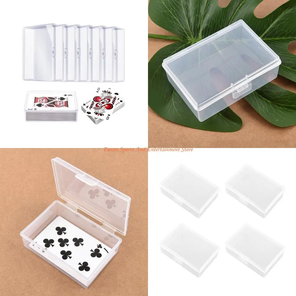 C4DE 4Pcs Clear Rectangle Playing Card Containers Plastic Case Trading Card Box
C4DE 4Pcs Clear Rectangle Playing Card Containers Plastic Case Trading Card Box