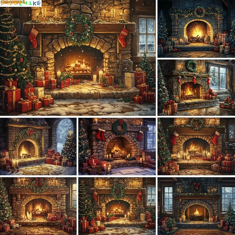 Christmas Fireplace Room Backdrop Adult Kids Portrait Photography Backgrounds Xmas Tree Stockings Sparkle Photo Studio Banner
Christmas Fireplace Room Backdrop Adult Kids Portrait Photography Backgrounds Xmas Tree Stockings Sparkle Photo Studio Banner
